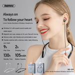 Écouteurs sans fil Bluetooth V5.0 à tour de cou à mémoire de forme série REMAX RB-S29 Linton