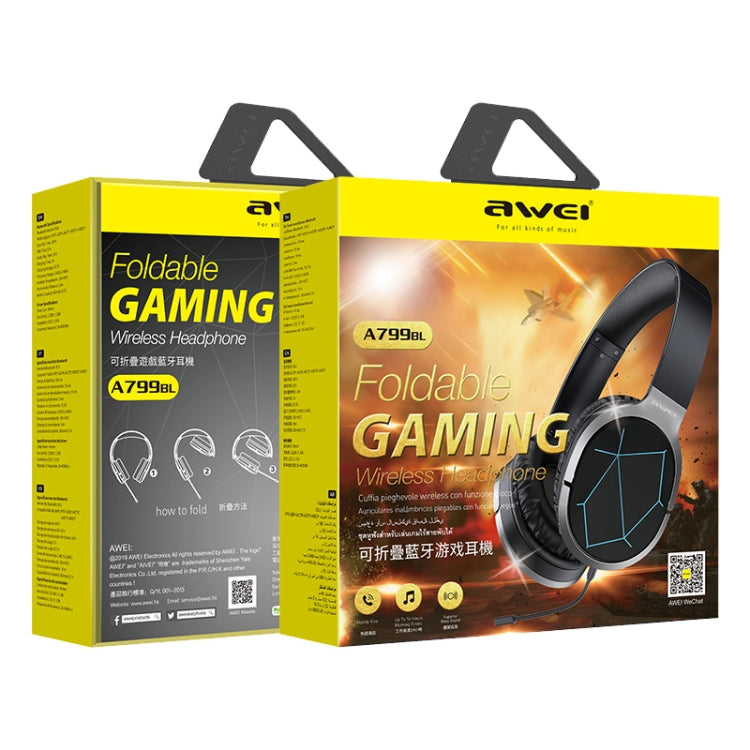 Casque de jeu Bluetooth pliable awei A799BL Bluetooth 5.0