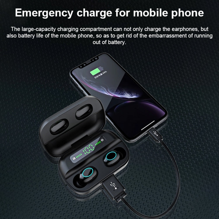 Écouteurs Bluetooth tactiles S11 TWS avec boîtier de charge magnétique, support d'affichage LED à trois écrans de puissance