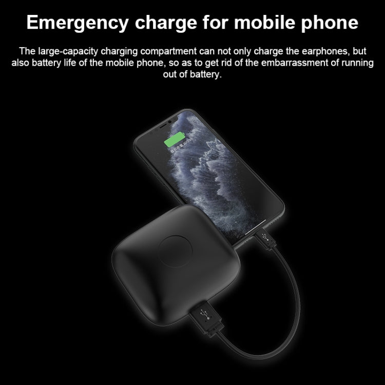 Écouteurs Bluetooth sport sans fil Q83 intra-auriculaires avec boîtier de charge, prend en charge l'affichage LED de la puissance à trois écrans et la fonction de banque d'alimentation, Q83