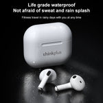 Écouteurs Bluetooth étanches TWS IPX4 Lenovo LivePods LP40 d'origine avec boîtier de charge, prennent en charge le toucher et les appels HD et Siri et la commutation maître-esclave, LivePods LP40