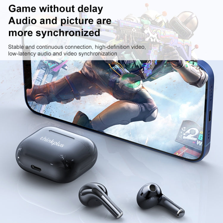 Écouteurs Bluetooth étanches TWS IPX4 Lenovo LivePods LP40 d'origine avec boîtier de charge, prennent en charge le toucher et les appels HD et Siri et la commutation maître-esclave, LivePods LP40