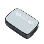 Écouteurs Bluetooth sans fil M9 TWS 5.1 avec affichage numérique miroir et boîtier de charge, lampe de poche, prise en charge tactile et Siri et affichage de la batterie, M9 (noir)
