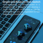Écouteurs Bluetooth sans fil M9 TWS 5.1 avec affichage numérique miroir et boîtier de charge, lampe de poche, prise en charge tactile et Siri et affichage de la batterie, M9 (noir)