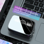 Écouteurs Bluetooth sans fil M9 TWS 5.1 avec affichage numérique miroir et boîtier de charge, lampe de poche, prise en charge tactile et Siri et affichage de la batterie, M9 (noir)
