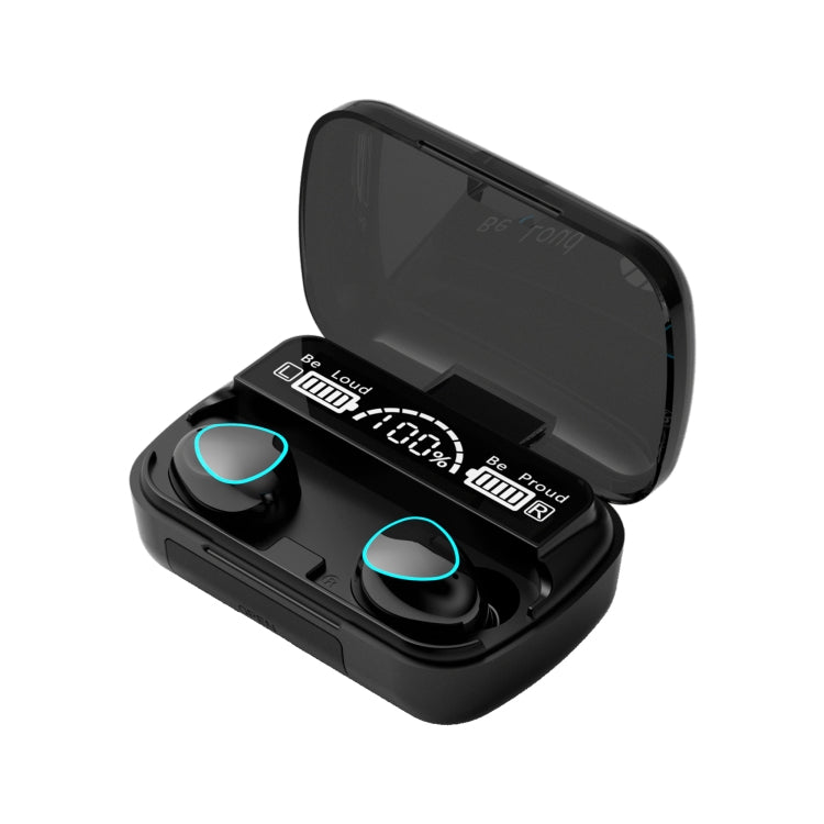 Écouteurs Bluetooth sans fil M10 5.1 TWS avec affichage numérique et boîtier de chargement, prise en charge du toucher et de Siri et de l'affichage de la batterie, M10 noir, M10 vert