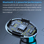 Écouteurs Bluetooth sans fil M10 5.1 TWS avec affichage numérique et boîtier de chargement, prise en charge du toucher et de Siri et de l'affichage de la batterie, M10 noir, M10 vert