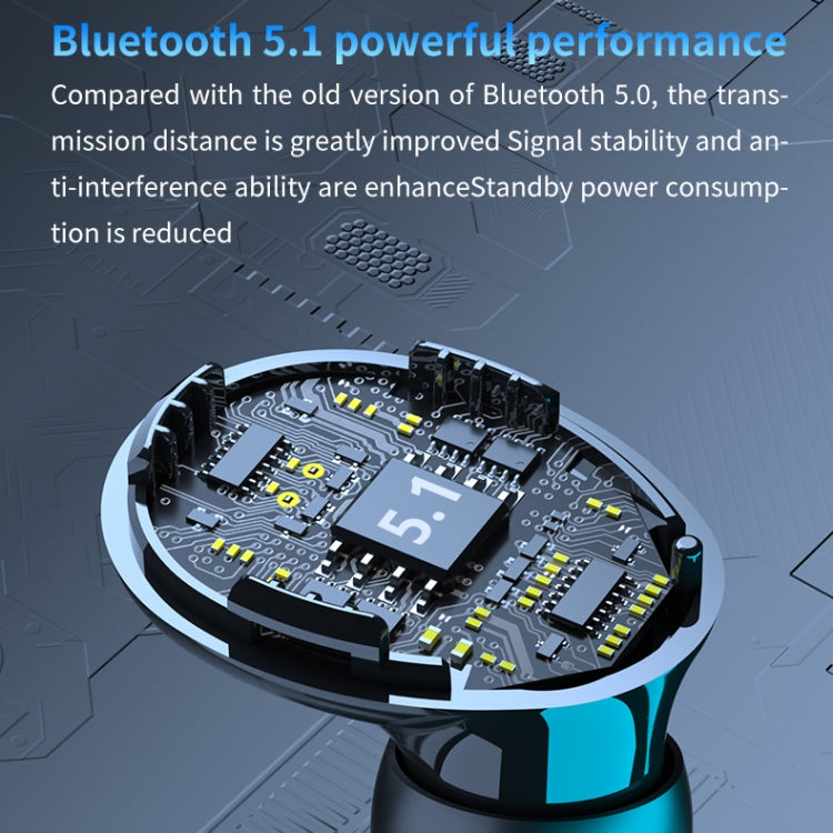 Écouteurs Bluetooth sans fil M10 5.1 TWS avec affichage numérique et boîtier de chargement, prise en charge du toucher et de Siri et de l'affichage de la batterie, M10 noir, M10 vert