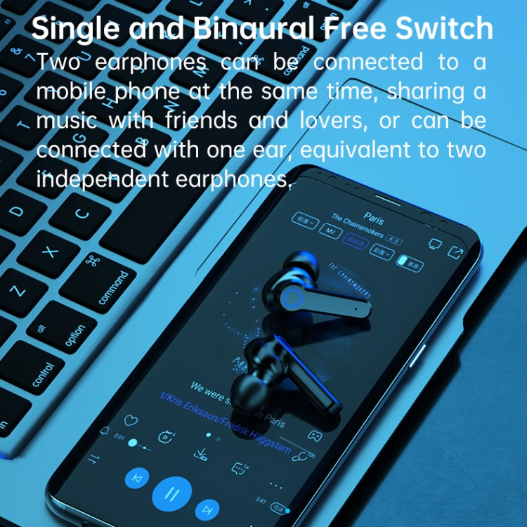 Écouteurs Bluetooth sans fil M19 TWS 5.1 avec affichage numérique et boîtier de chargement, prise en charge tactile et Siri et affichage de la batterie