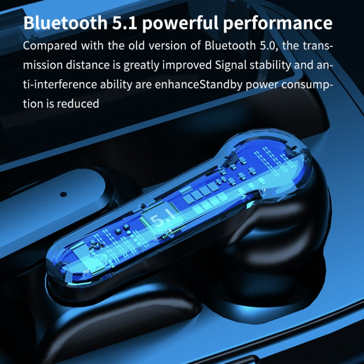 Écouteurs Bluetooth sans fil M19 TWS 5.1 avec affichage numérique et boîtier de chargement, prise en charge tactile et Siri et affichage de la batterie