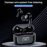 awei T29P Bluetooth V5.0 Écran numérique LED Casque TWS de sport véritablement sans fil étanche IPX4 avec étui de chargement