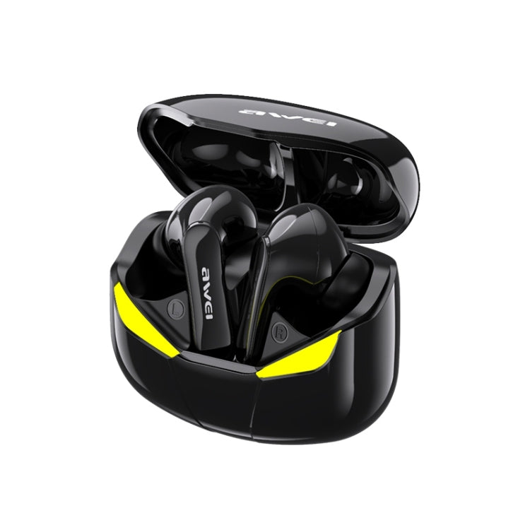 Casque TWS awei T35 Bluetooth V5.0 Ture sans fil, mode double sport et jeu, étanche IPX5 avec étui de chargement