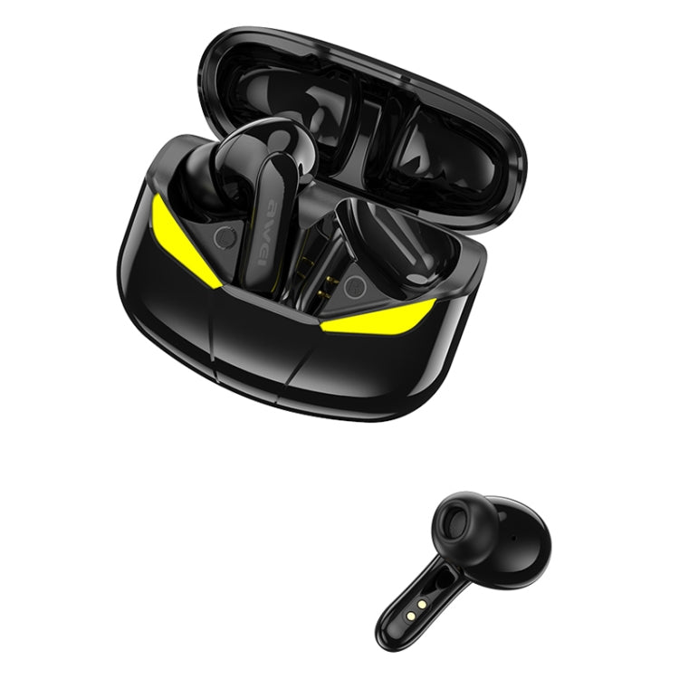 Casque TWS awei T35 Bluetooth V5.0 Ture sans fil, mode double sport et jeu, étanche IPX5 avec étui de chargement