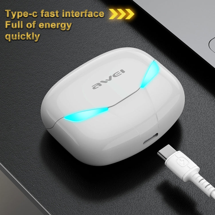 Casque TWS awei T35 Bluetooth V5.0 Ture sans fil, mode double sport et jeu, étanche IPX5 avec étui de chargement