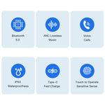 awei TA1 Bluetooth V5.0 Casque TWS sans fil véritable Sport ANC antibruit IPX4 étanche avec étui de chargement