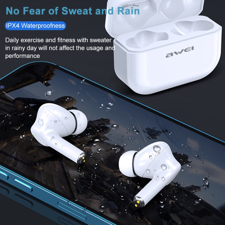 awei TA1 Bluetooth V5.0 Casque TWS sans fil véritable Sport ANC antibruit IPX4 étanche avec étui de chargement