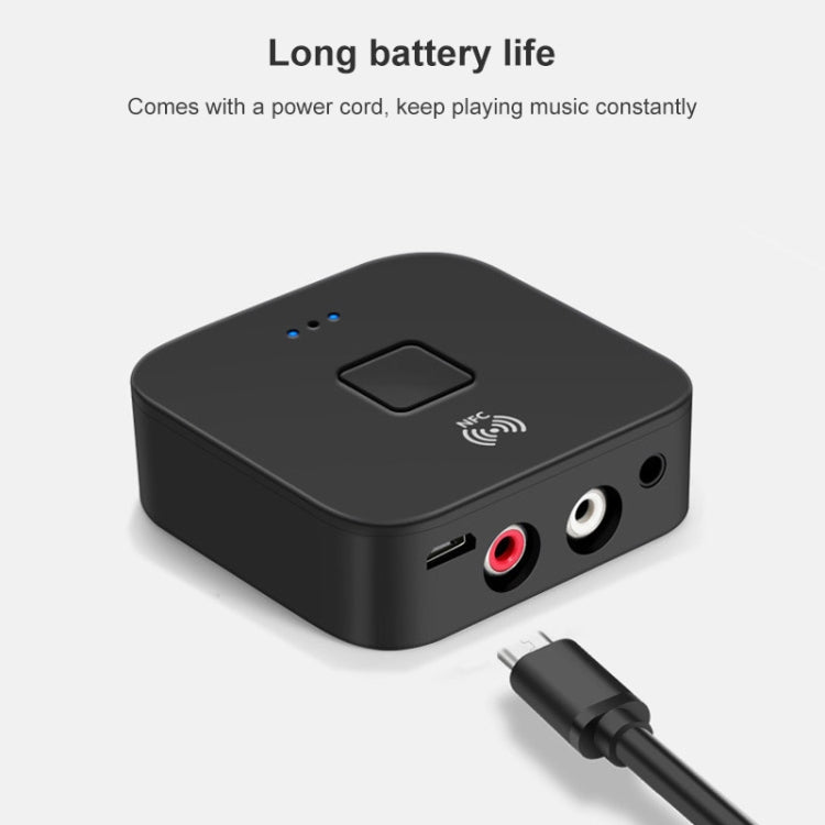 Récepteur Bluetooth 5.0 B11 Adaptateur audio AUX NFC vers 2 x RCA, B11