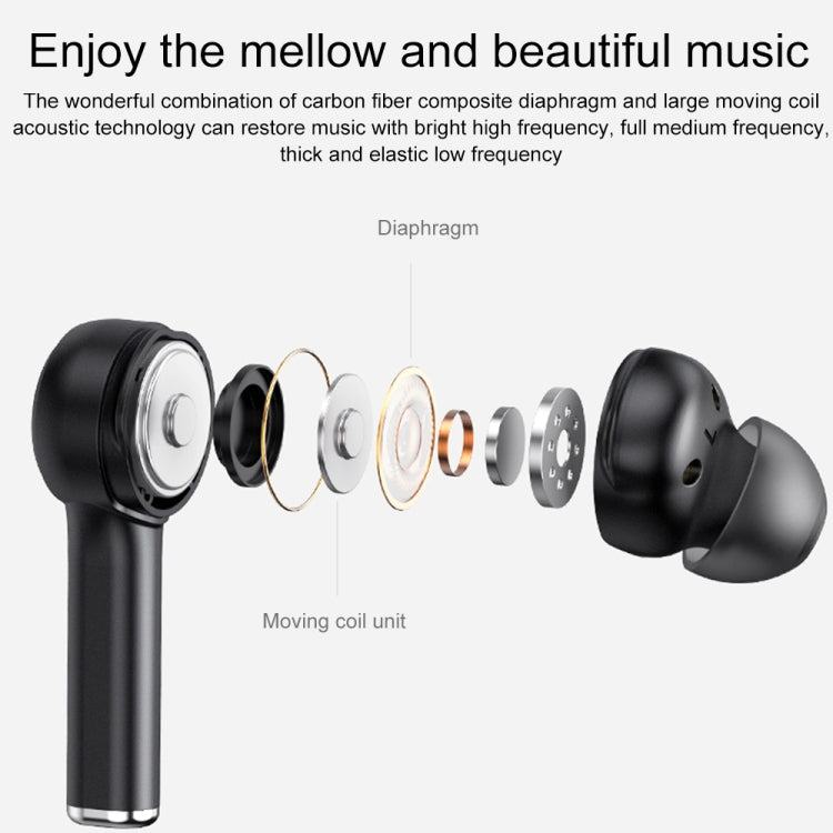 Écouteurs Bluetooth sans fil véritables MI4 Bluetooth 5.0 avec affichage numérique LED et réduction intelligente du bruit