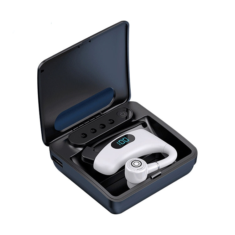 Écouteur Bluetooth sans fil V12 style intra-auriculaire affichage numérique LED intelligent, Bluetooth 5.2, avec boîtier de charge