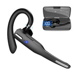 Écouteur Bluetooth sans fil à crochet d'oreille rotatif unique YYK-525 avec suppression du bruit et boîtier de charge et affichage numérique, YYK-525 avec boîtier de charge