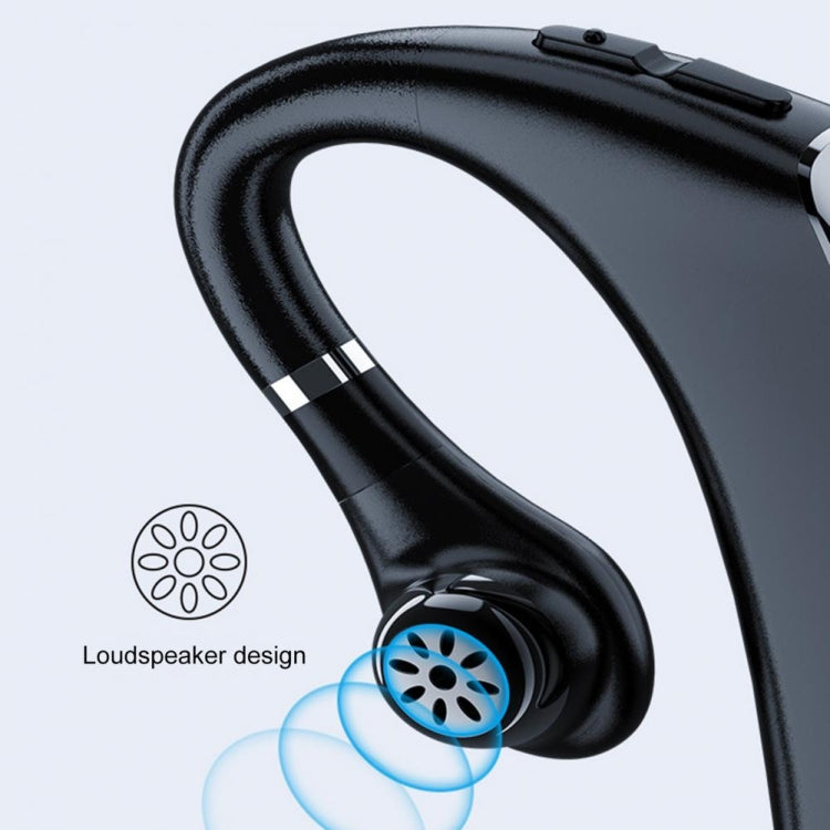 Écouteurs Bluetooth sans fil universels de style tour d'oreille DS800 Bluetooth 5.0 pour affaires et sport, version classique, version classique (noir), version classique (argent)