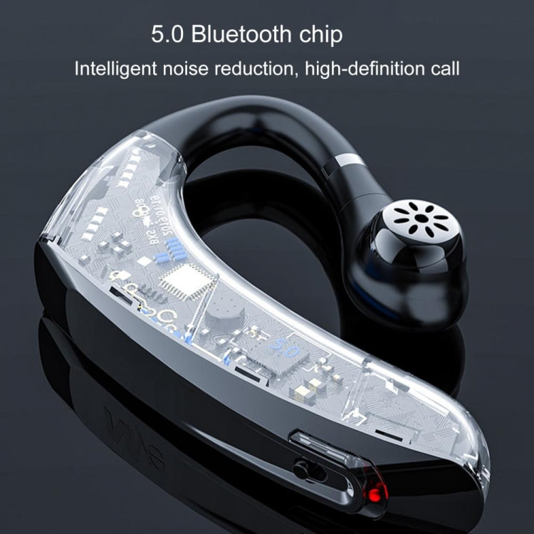 Écouteurs Bluetooth sans fil universels de style tour d'oreille DS800 Bluetooth 5.0 pour affaires et sport, version classique, version classique (noir), version classique (argent)