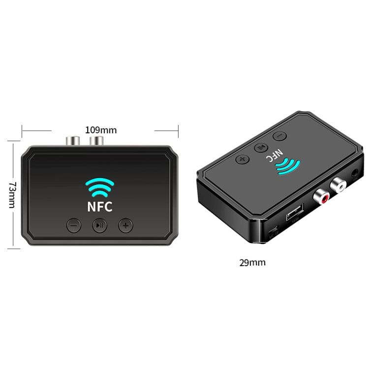 T36 Récepteur-Émetteur Bluetooth 5.0 NFC pour Casque Audio Voiture
