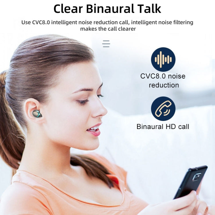 Écouteurs Bluetooth F9-5C avec lumière LED + affichage numérique et réduction de bruit avec sangle, F9-5C lumière LED avec sangle noire, F9-5C lumière LED avec sangle blanche