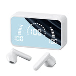 Écouteurs sans fil Bluetooth V9 Mirror Noodle avec compartiment de charge