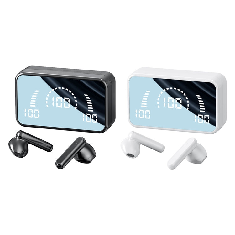 Écouteurs sans fil Bluetooth V9 Mirror Noodle avec compartiment de charge
