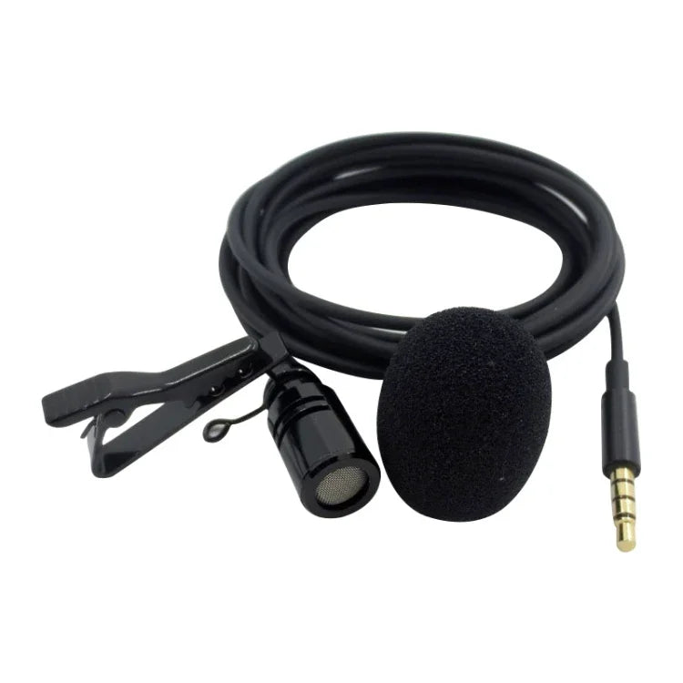 Microphone cravate d’enregistrement clip-on pour téléphone portable, longueur du câble : 2,5 m, 2,5 m