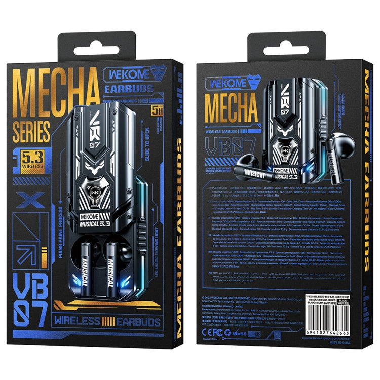 Écouteurs Bluetooth sans fil WEKOME VB07 Mecha Series Blade, VB07 (noir), VB07 (blanc)