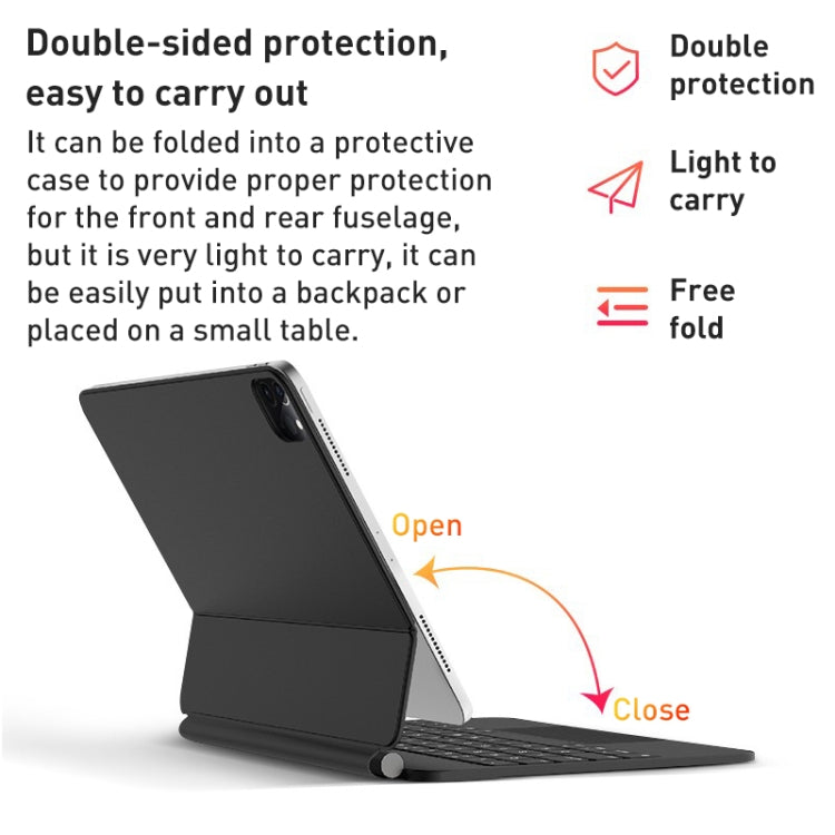 Pour étui clavier Bluetooth suspendu magique T89 en cuir pour iPad Air 2022 / 2020, Pour iPad Air 2022 / 2020
