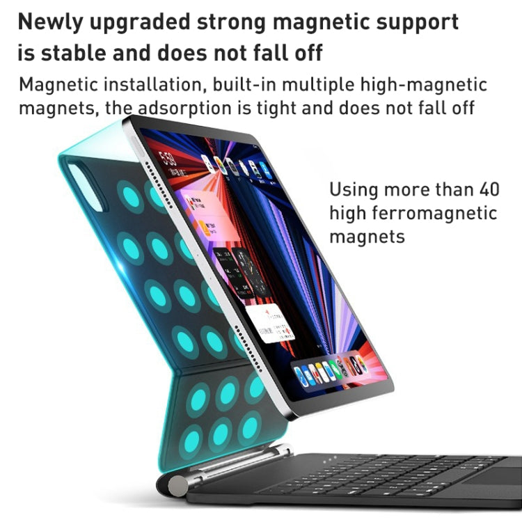 Pour iPad 10e génération 10,9 2022, étui en cuir avec clavier Bluetooth suspendu T89 Magic, pour iPad 10e génération 10,9 2022