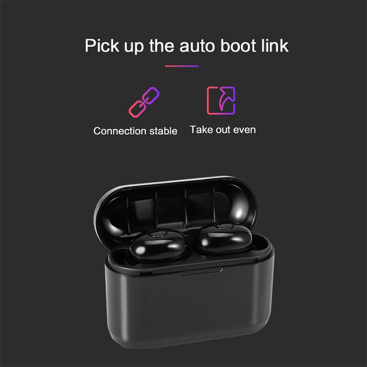 Écouteurs Bluetooth sans fil DT-4 IPX étanches Bluetooth 5.0 avec boîte de chargement magnétique 350 mAh, prise en charge des appels, DT-4