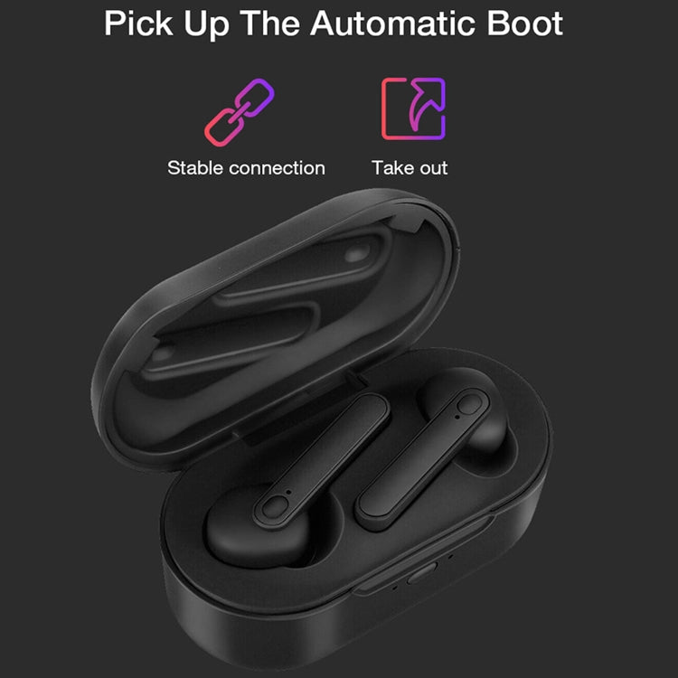 Écouteurs Bluetooth sans fil DT-5 IPX étanches Bluetooth 5.0 avec boîte de charge magnétique, prise en charge de la fonction d'appel et de banque d'alimentation, DT-5