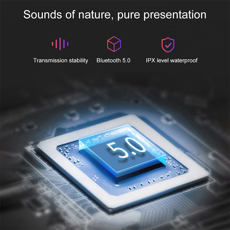 Écouteurs Bluetooth sans fil DT-5 IPX étanches Bluetooth 5.0 avec boîte de charge magnétique, prise en charge de la fonction d'appel et de banque d'alimentation, DT-5