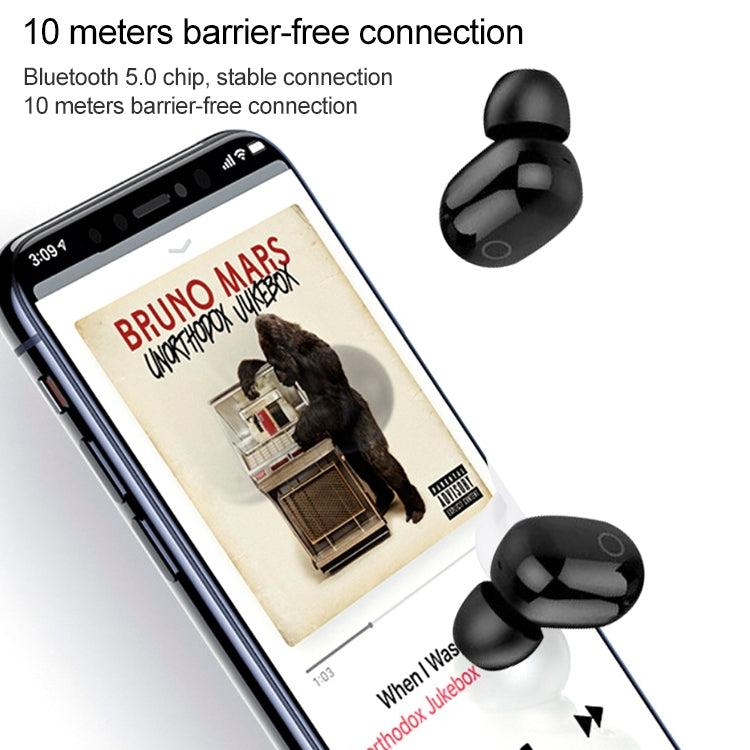Casque Bluetooth Dt-18 sans fil à deux oreilles avec cabine de charge 2000 mAh, tactile et charge par aspiration magnétique intelligente
