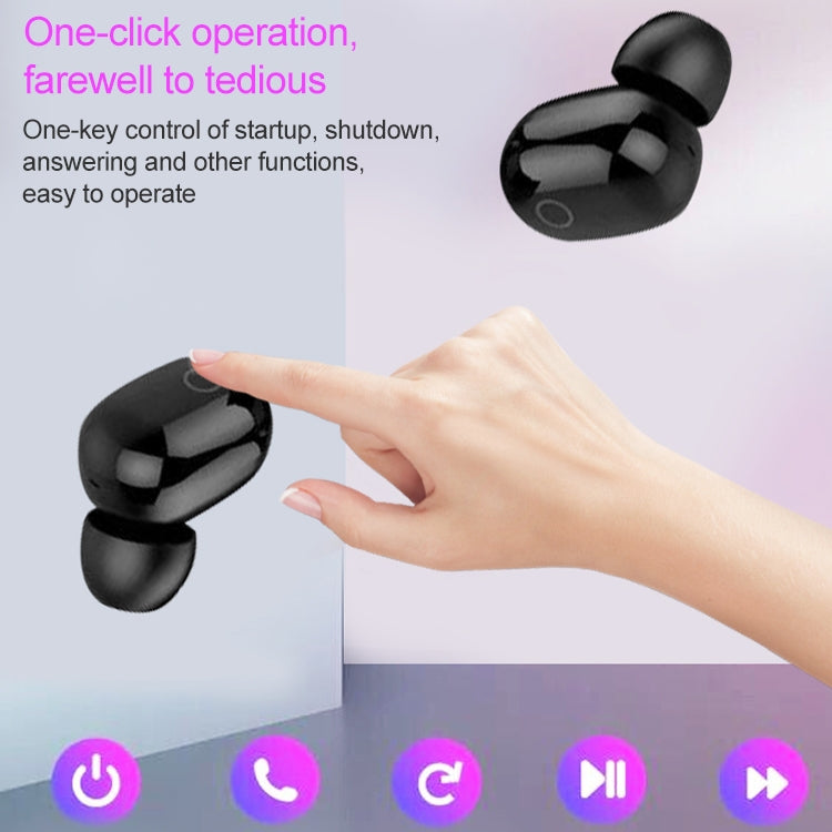 Casque Bluetooth Dt-18 sans fil à deux oreilles avec cabine de charge 2000 mAh, tactile et charge par aspiration magnétique intelligente