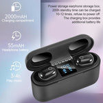 Casque Bluetooth Dt-18 sans fil à deux oreilles avec cabine de charge 2000 mAh, tactile et charge par aspiration magnétique intelligente