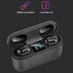 Casque Bluetooth Dt-18 sans fil à deux oreilles avec cabine de charge 2000 mAh, tactile et charge par aspiration magnétique intelligente