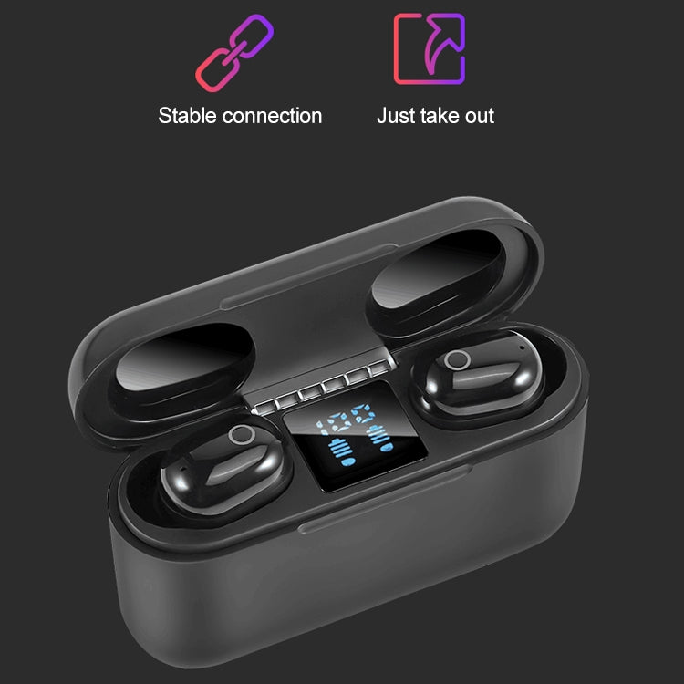 Casque Bluetooth Dt-18 sans fil à deux oreilles avec cabine de charge 2000 mAh, tactile et charge par aspiration magnétique intelligente