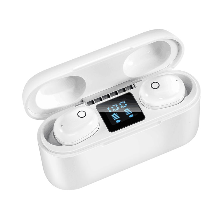 Casque Bluetooth Dt-18 sans fil à deux oreilles avec cabine de charge 2000 mAh, tactile et charge par aspiration magnétique intelligente