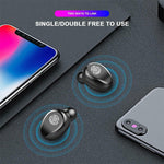 F9 TWS V5.0 Écouteurs sans fil Bluetooth binauraux à commande tactile avec boîtier de charge et affichage numérique, F9
