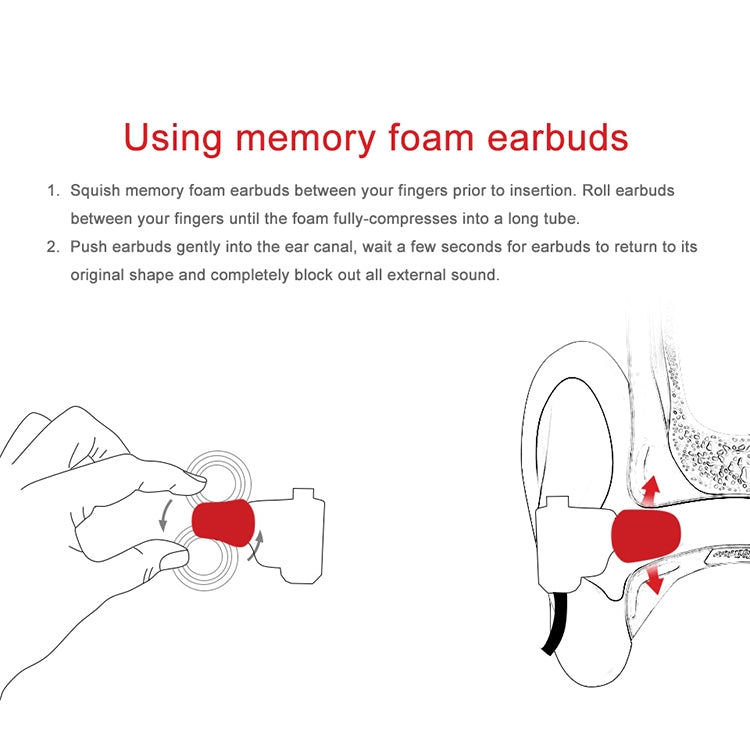 Bouchon d'oreille en mousse à mémoire de forme de silicone pour écouteurs TRN