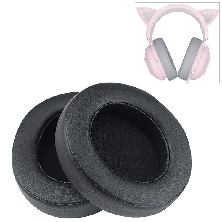 2 PCS Pour Razer Kraken 7.1 V2 Pro Coussin de casque en éponge Housse en filet noir Cache-oreilles de remplacement, Pour Razer Kraken 7.1 V2 Pro(Filet noir)