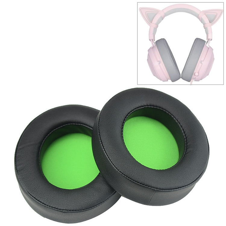 2 coussinets d'écouteurs de remplacement en éponge verte pour Razer Kraken 7.1 V2 Pro, pour Razer Kraken 7.1 V2 Pro (vert)