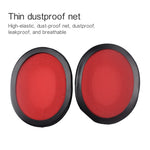 2 pièces pour Kingston KHX-HSCP / HyperX Cloud II coussin de casque flanelle rouge maille éponge housse de protection d'oreille, pour Kingston KHX-HSCP HyperX Cloud II (flanelle rouge)