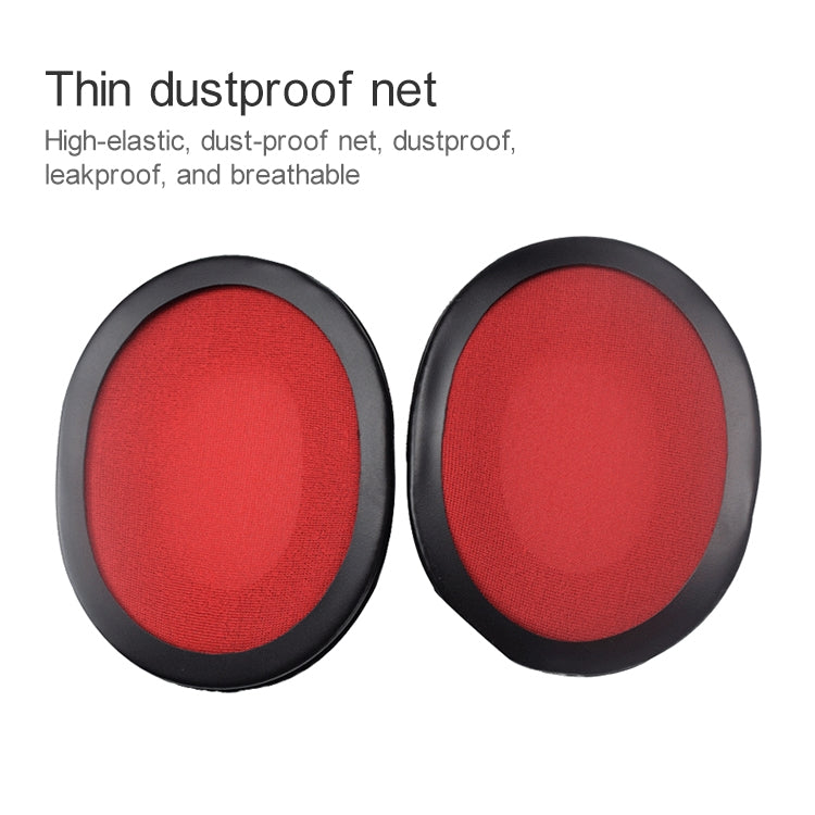 2 pièces pour Kingston KHX-HSCP / HyperX Cloud II coussin de casque flanelle rouge maille éponge housse de protection d'oreille, pour Kingston KHX-HSCP HyperX Cloud II (flanelle rouge)