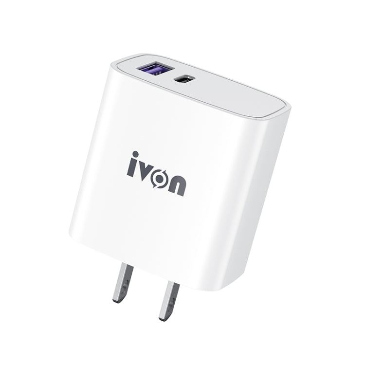 IVON AD52 Charge Rapide PD Double Port USB-C / Type-C + USB 18W
